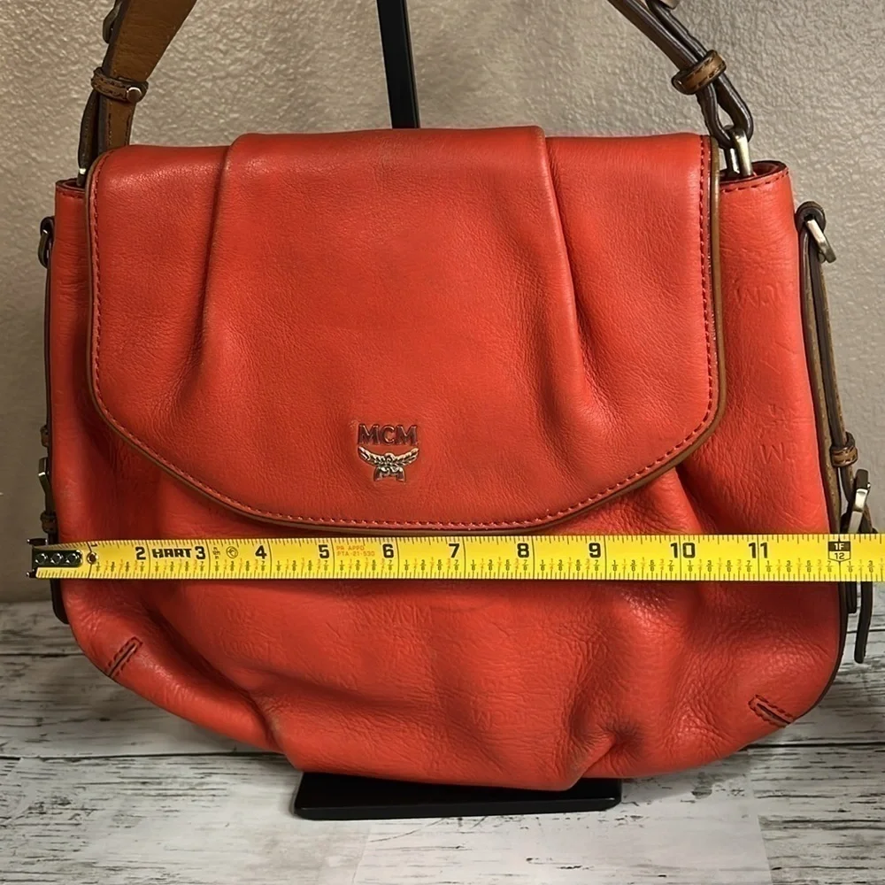 MCM Orange Leather Bag